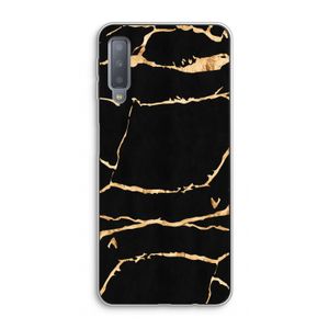 Gouden marmer: Samsung Galaxy A7 (2018) Transparant Hoesje