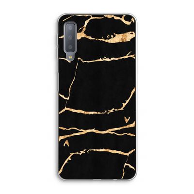 Gouden marmer: Samsung Galaxy A7 (2018) Transparant Hoesje