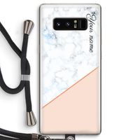 Marmer in stijl: Samsung Galaxy Note 8 Transparant Hoesje met koord