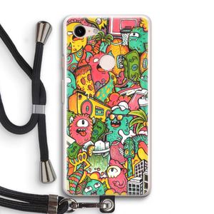 Vexx City: Pixel 3 Transparant Hoesje met koord
