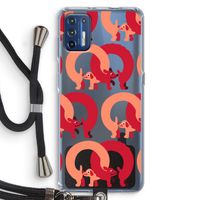 Dogs: Motorola Moto G9 Plus Transparant Hoesje met koord
