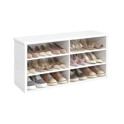 Schoenenbank met opbergruimte, Wolkenwit