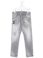 DSQUARED2 KIDS jean à patch brodé - Gris