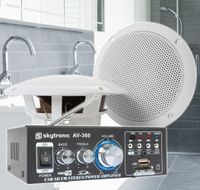 SkyTronic BS05 Waterdichte luidsprekers badkamer 5" met versterker - thumbnail
