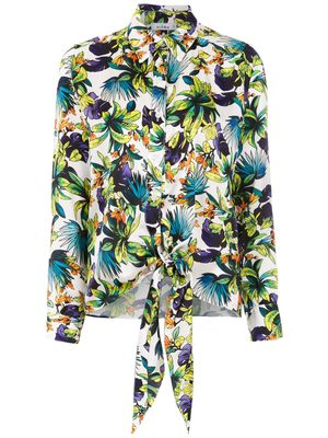 Amir Slama printed silk shirt - Blanc