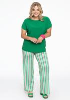 Yoek Pantalon wijd STRIPY | Groen | Maat 58/60