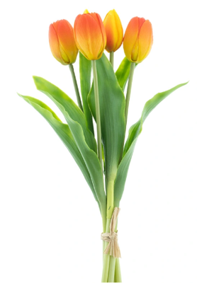 Bosje kunst tulpen Holland Sally X5 orange 36 cm - Buitengewoon de boet