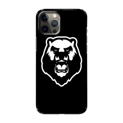 Angry Bear (black): Volledig geprint iPhone 12 Hoesje