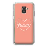 Friends heart: Samsung Galaxy A8 (2018) Transparant Hoesje