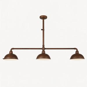 Hanglamp Billiards 3 Antiek Donker Koper