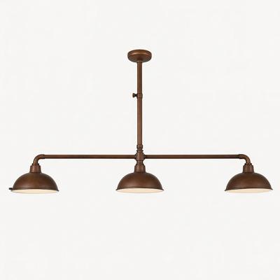 Hanglamp Billiards 3 Antiek Donker Koper
