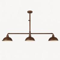 Hanglamp Billiards 3 Antiek Donker Koper