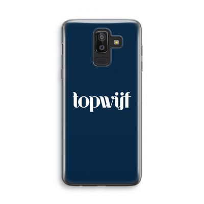 Topwijf Navy: Samsung Galaxy J8 (2018) Transparant Hoesje