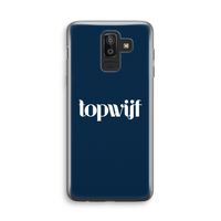 Topwijf Navy: Samsung Galaxy J8 (2018) Transparant Hoesje