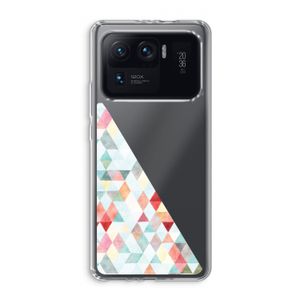 Gekleurde driehoekjes pastel: Xiaomi Mi 11 Ultra Transparant Hoesje
