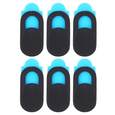 6 stuks universeel ultra-dun ontwerp WebCam cover camera cover voor desktop laptop Tablet telefoons (zwart)