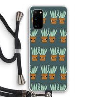 Sansevieria: Samsung Galaxy S20 Transparant Hoesje met koord