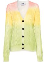 MSGM cardigan à effet dégradé - Jaune - thumbnail