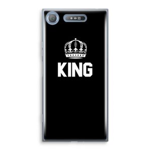King zwart: Sony Xperia XZ1 Transparant Hoesje