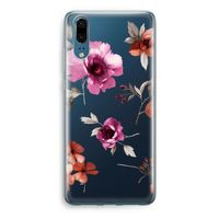 Geschilderde bloemen: Huawei P20 Transparant Hoesje