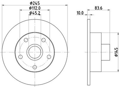 Remschijf Gecoat 53944PRO 8DD355104231
