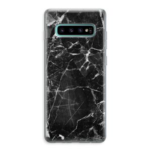 Zwart Marmer 2: Samsung Galaxy S10 Plus Transparant Hoesje