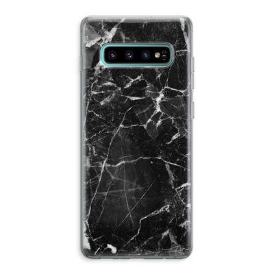 Zwart Marmer 2: Samsung Galaxy S10 Plus Transparant Hoesje