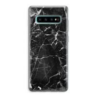 Zwart Marmer 2: Samsung Galaxy S10 Plus Transparant Hoesje