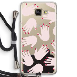 Hands pink: Samsung Galaxy A5 (2016) Transparant Hoesje met koord