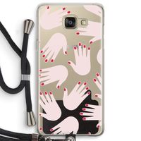 Hands pink: Samsung Galaxy A5 (2016) Transparant Hoesje met koord