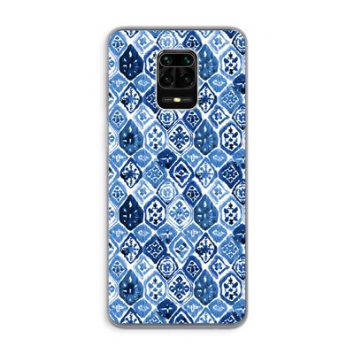 Blauw motief: Xiaomi Redmi Note 9 Pro Transparant Hoesje