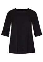 Yoek Shirt met splitten | Zwart | Maat 38/40