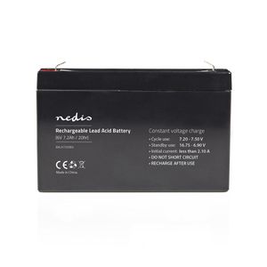 Oplaadbare Loodzuuraccu 6V | 7200 mAh | 151 x 34 x 95 mm