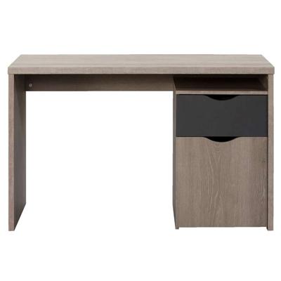Leen Bakker - Bureau Tempo - Eikenkleur/antraciet - 76x120x55 Cm - Spaanplaat - Grijs
