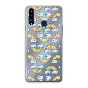 Regenboog: Samsung Galaxy A20s Transparant Hoesje