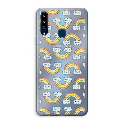 Regenboog: Samsung Galaxy A20s Transparant Hoesje
