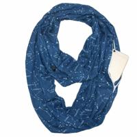 Multi-functie mode zip Pocket design sjaal (sterrenhemel blauw) Multi-functie mode zip Pocket design sjaal (sterrenhemel blauw)