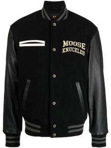 Moose Knuckles veste bomber à logo brodé - Gris