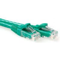 ACT Groene 20 meter U/UTP CAT6A patchkabel snagless met RJ45 connectoren - thumbnail