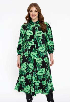 Yoek Jurk met hals FLORENCE | Zwart | Maat 58/60