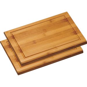 2x Bamboe houten snijplanken 21 x 31 cm