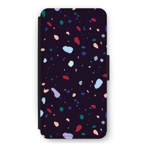 Dark Rounded Terrazzo: iPhone 11 Flip Hoesje