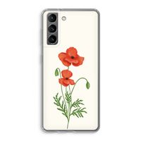Red poppy: Samsung Galaxy S21 Transparant Hoesje