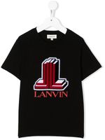 Lanvin Enfant t-shirt à logo imprimé - Noir