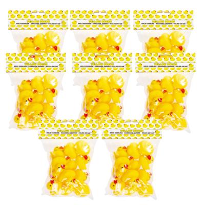 Duckiez Badeendjes - 96x stuks - geel - mini formaat - 3 cm - badspeeltje