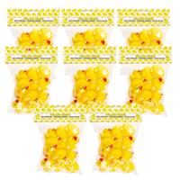 Duckiez Badeendjes - 96x stuks - geel - mini formaat - 3 cm - badspeeltje