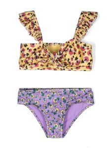 ZIMMERMANN Kids bikini Tiggy Tie à design dépareillé - Jaune