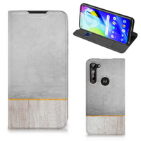 Motorola Moto G8 Power Book Wallet Case Wood Concrete - thumbnail