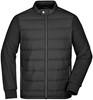 James & Nicholson JN1124 Men´s Hybrid Sweat Jacket - /Black - XL - thumbnail