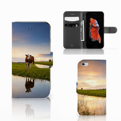 Apple iPhone 6 | 6s | Telefoonhoesje | Met pasjeshouder | Koe